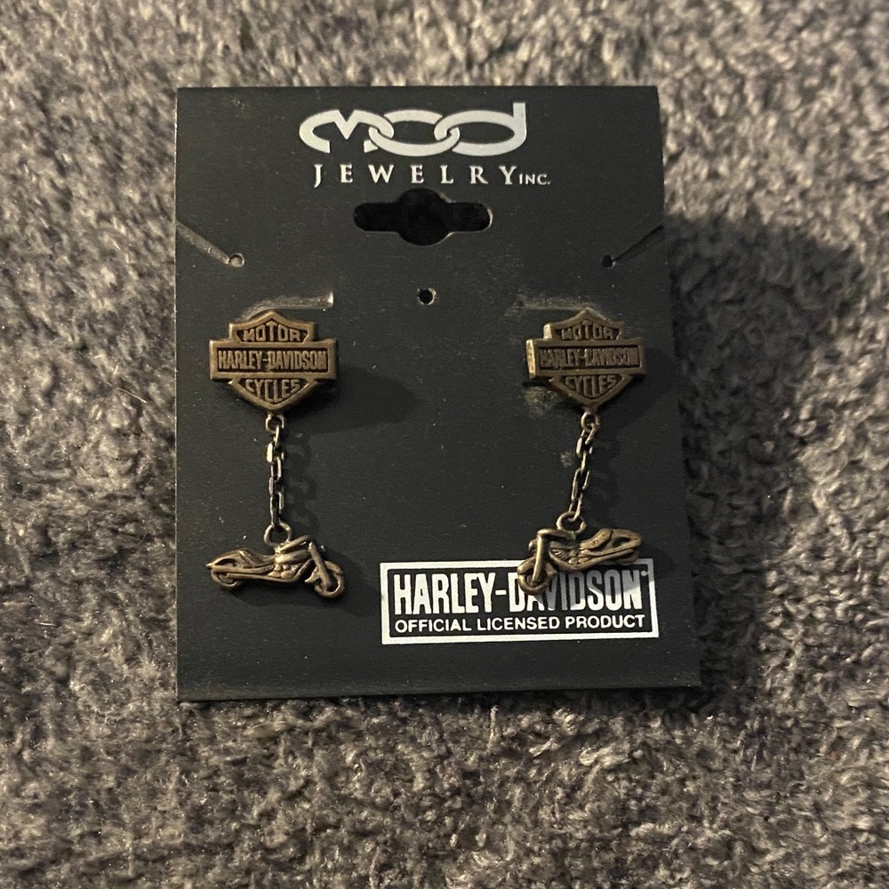 Harley-Davidson Bronze Logo Dangle Earrings